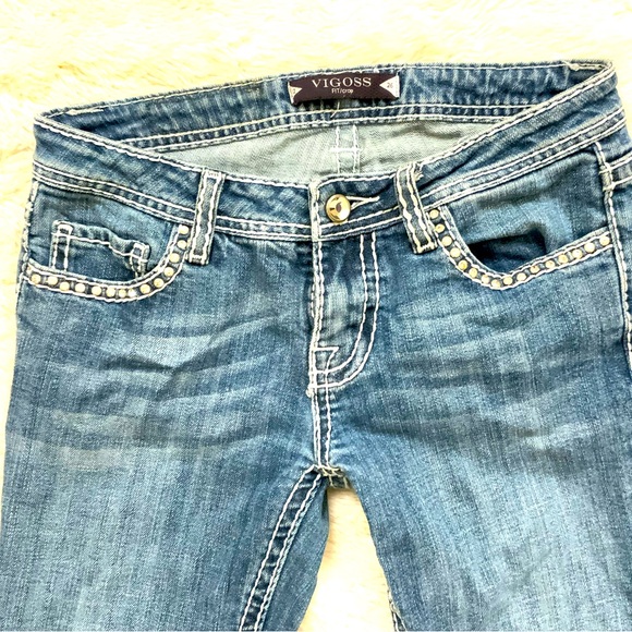 Vigoss fit cropped embellished jeans size 26 - Picture 3 of 5